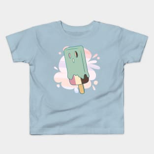 Pastel Goth Ghost Ice Cream square shape Kids T-Shirt